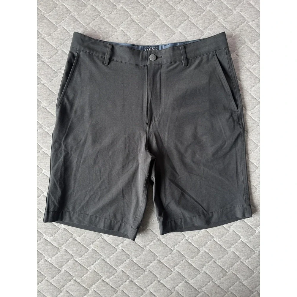 Faherty All Day 9 Inch Shorts Mens 31 Gray Stretch Chino Golf Casual Summer